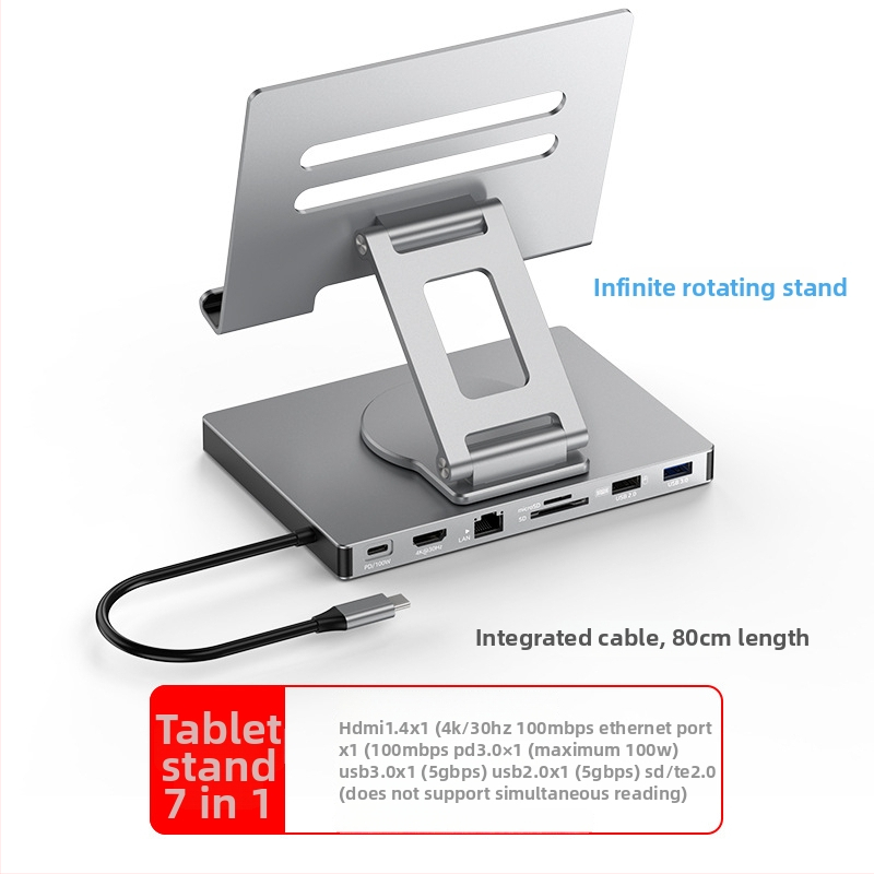 Lan Shuo USB-C docking stanica od aluminijskog legura, HDMI 2.0 i Gigabit Ethernet, 5Gbps