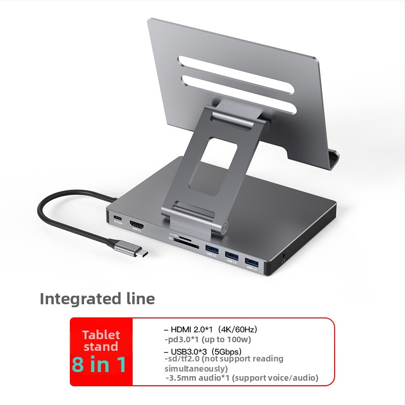 Lan Shuo USB-C docking stanica od aluminijskog legura, HDMI 2.0 i Gigabit Ethernet, 5Gbps