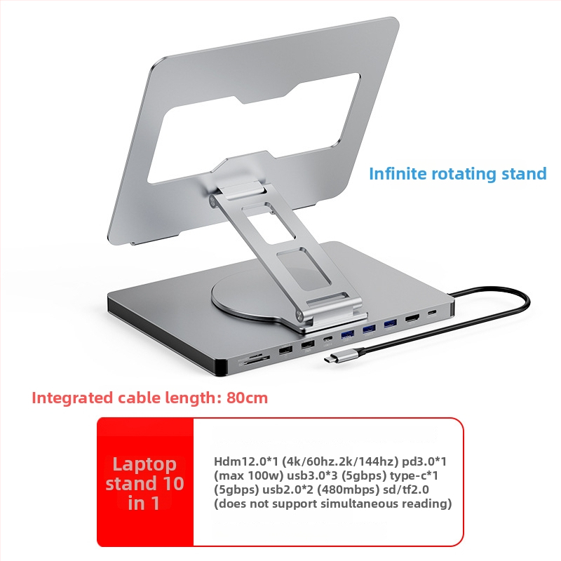 Lan Shuo USB-C docking stanica od aluminijskog legura, HDMI 2.0 i Gigabit Ethernet, 5Gbps