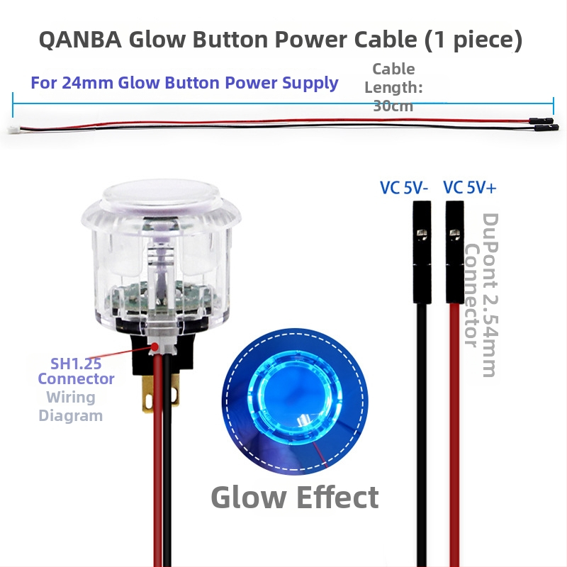 QANBA arcade tlačidlá v kartovom štýle pre arcade palicu