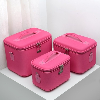 Geantă de cosmetice din nylon impermeabilă, cu compartimente multiple, capacitate mare, organizator pentru femei