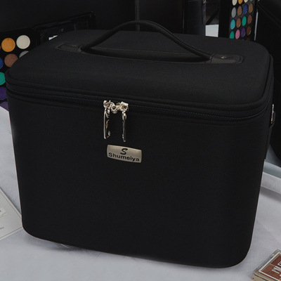 Geantă de cosmetice din nylon impermeabilă, cu compartimente multiple, capacitate mare, organizator pentru femei