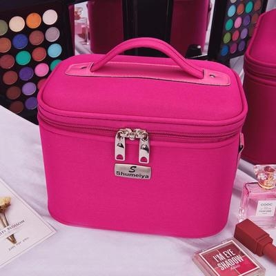 Geantă de cosmetice din nylon impermeabilă, cu compartimente multiple, capacitate mare, organizator pentru femei