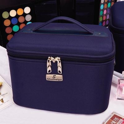 Geantă de cosmetice din nylon impermeabilă, cu compartimente multiple, capacitate mare, organizator pentru femei