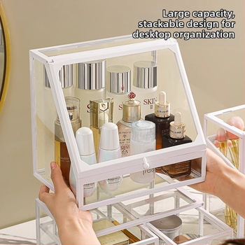 Κουτί Αποθήκευσης Καλλυντικών – Γυαλί, Ελαφριά Πολυτελεία, Μη Εισαγόμενο