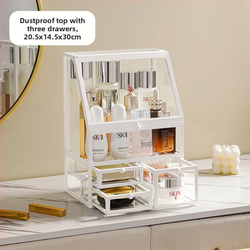 Κουτί Αποθήκευσης Καλλυντικών – Γυαλί, Ελαφριά Πολυτελεία, Μη Εισαγόμενο