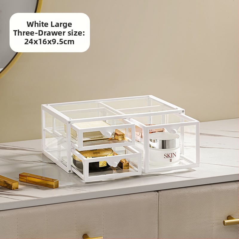 Κουτί Αποθήκευσης Καλλυντικών – Γυαλί, Ελαφριά Πολυτελεία, Μη Εισαγόμενο