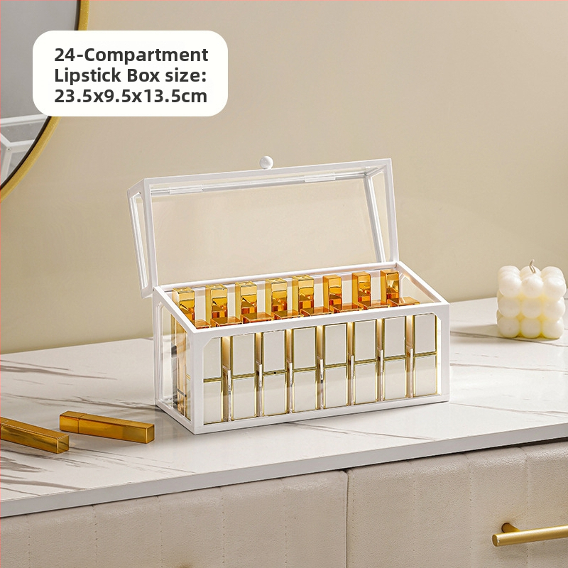 Κουτί Αποθήκευσης Καλλυντικών – Γυαλί, Ελαφριά Πολυτελεία, Μη Εισαγόμενο