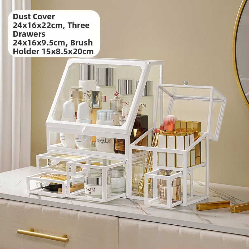 Κουτί Αποθήκευσης Καλλυντικών – Γυαλί, Ελαφριά Πολυτελεία, Μη Εισαγόμενο