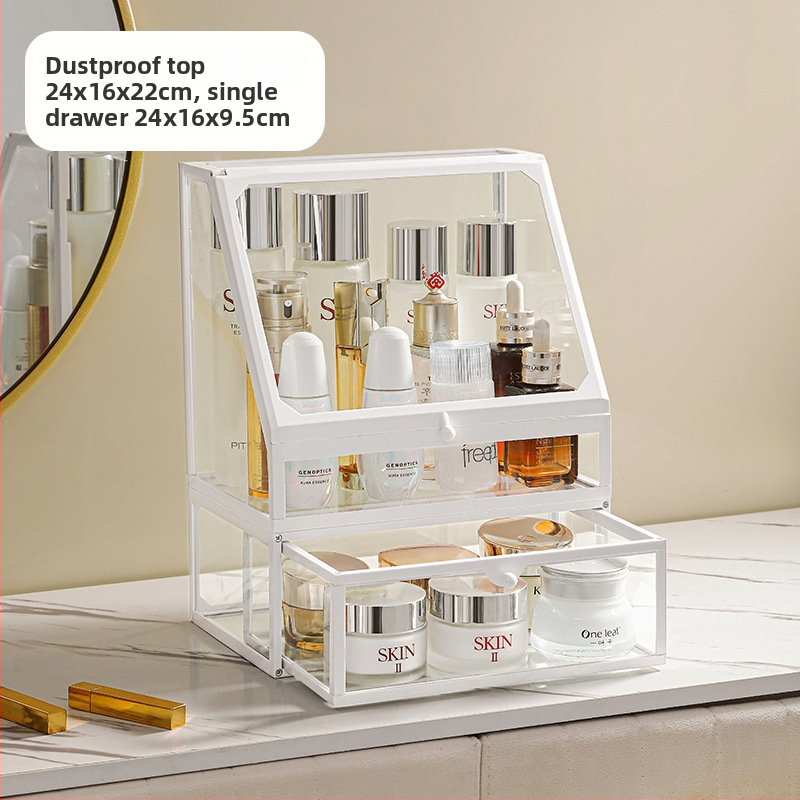Κουτί Αποθήκευσης Καλλυντικών – Γυαλί, Ελαφριά Πολυτελεία, Μη Εισαγόμενο