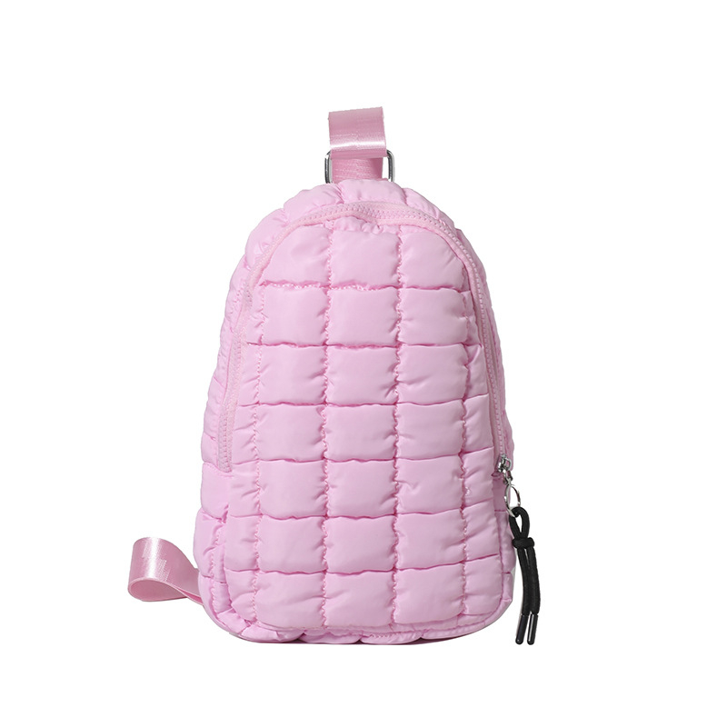 Crossbody sportska torba od najlona s quiltanim rombo uzorkom, zatvarač, poliesterska podstava, unutarnji džep za mobitel, unutarnji džep tip patch