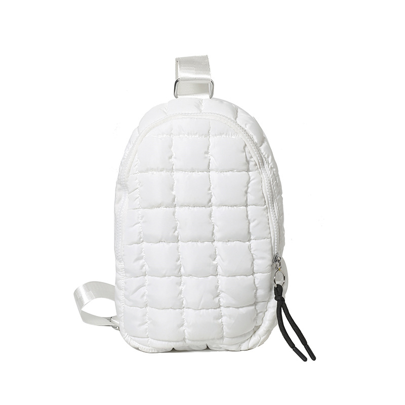 Crossbody sportska torba od najlona s quiltanim rombo uzorkom, zatvarač, poliesterska podstava, unutarnji džep za mobitel, unutarnji džep tip patch