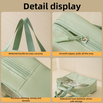 Geantă cosmetică transparentă multifuncțională cu logo, capacitate mare, ultraușoară, PVC material, fermoar