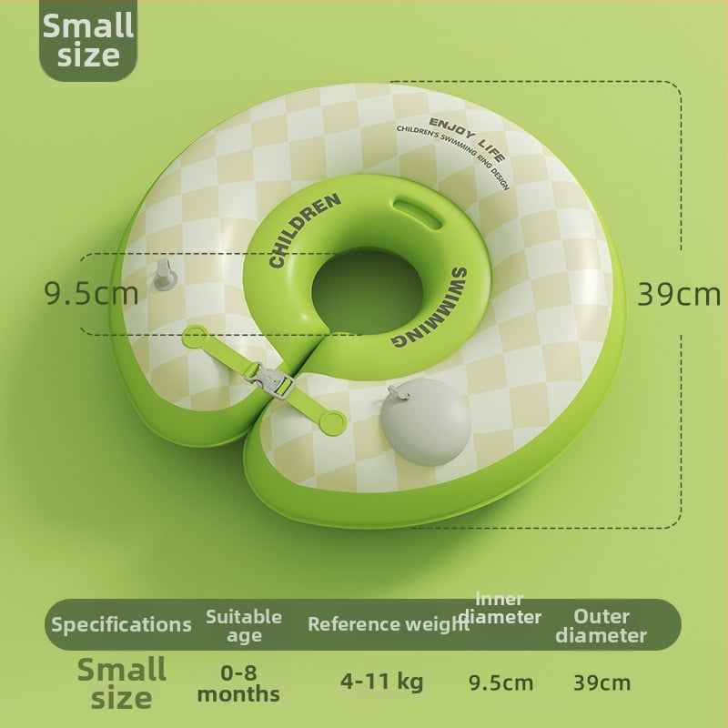 Бебешки плувен пръстен с мультяшен дизайн, PVC материал, ръчно надуване, подходящ за басейни и водни паркове