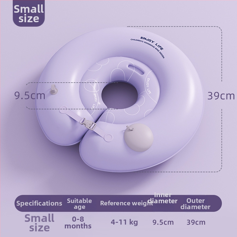 Бебешки плувен пръстен с мультяшен дизайн, PVC материал, ръчно надуване, подходящ за басейни и водни паркове