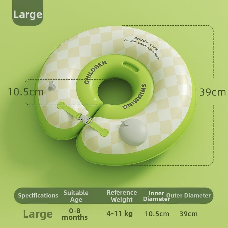 Бебешки плувен пръстен с мультяшен дизайн, PVC материал, ръчно надуване, подходящ за басейни и водни паркове