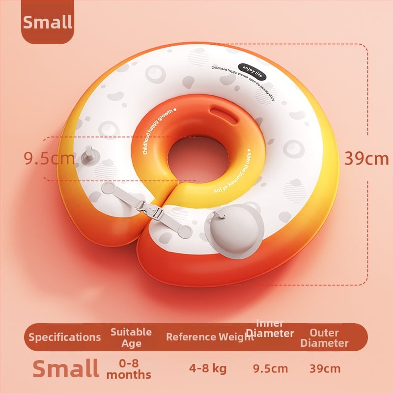 Бебешки плувен пръстен с мультяшен дизайн, PVC материал, ръчно надуване, подходящ за басейни и водни паркове