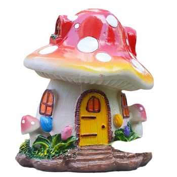 Smoljena skulptura gljive s mahovim mini pejzažem za bonsai