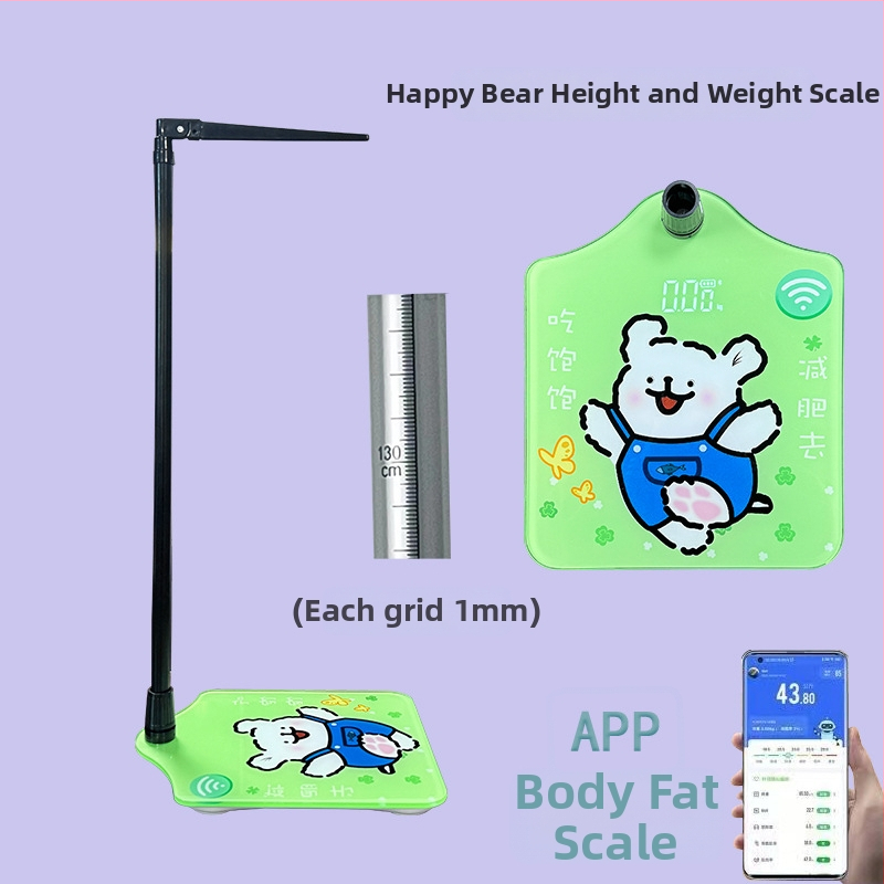 Cântar electronic pentru greutate cu detecție de grăsime și umiditate, calcul calorii, Bluetooth