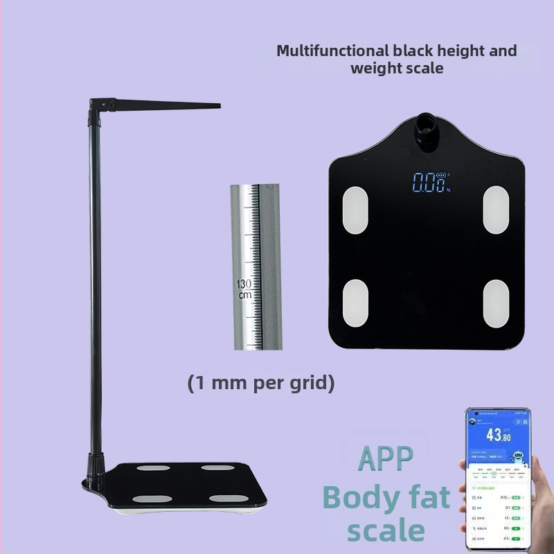 Cântar electronic pentru greutate cu detecție de grăsime și umiditate, calcul calorii, Bluetooth