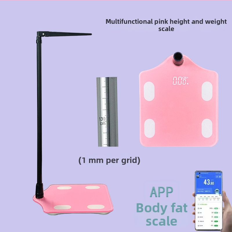 Cântar electronic pentru greutate cu detecție de grăsime și umiditate, calcul calorii, Bluetooth