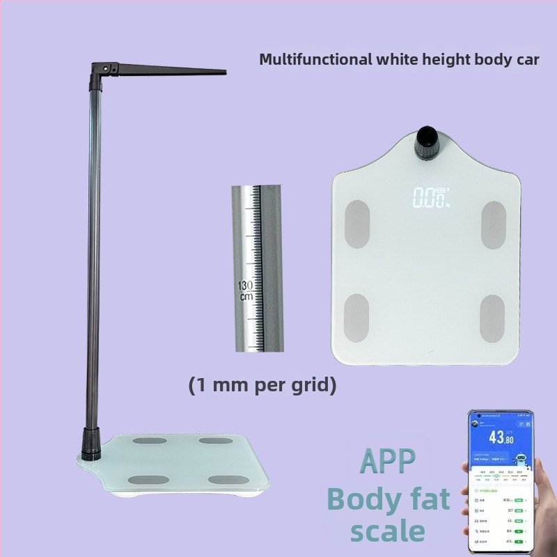 Cântar electronic pentru greutate cu detecție de grăsime și umiditate, calcul calorii, Bluetooth