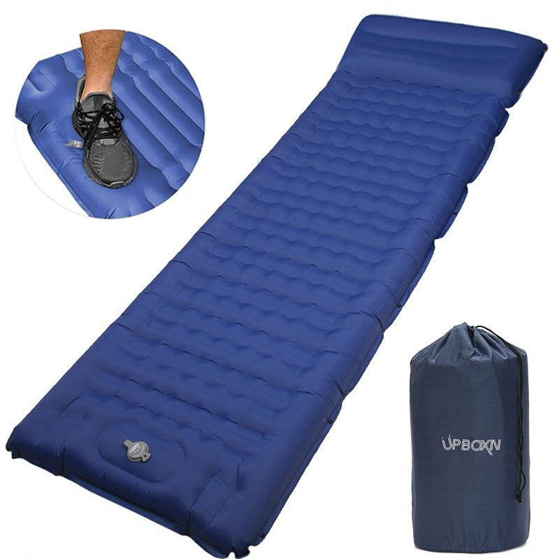 Lauko nešiojamas pripučiamas čiužinys - paviršius iš kompozicinės medžiagos; nešiojamas; su pėdos pompa (Paviršius: kompozicinė medžiaga; Kategorija: pripučiamas čiužinys)