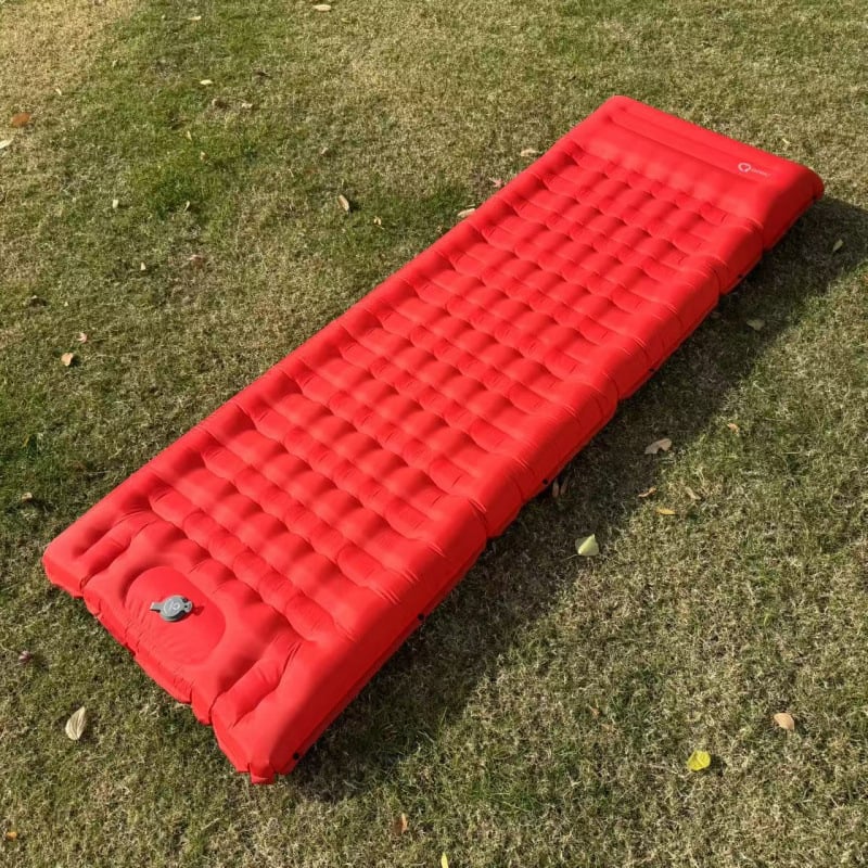 Lauko nešiojamas pripučiamas čiužinys - paviršius iš kompozicinės medžiagos; nešiojamas; su pėdos pompa (Paviršius: kompozicinė medžiaga; Kategorija: pripučiamas čiužinys)