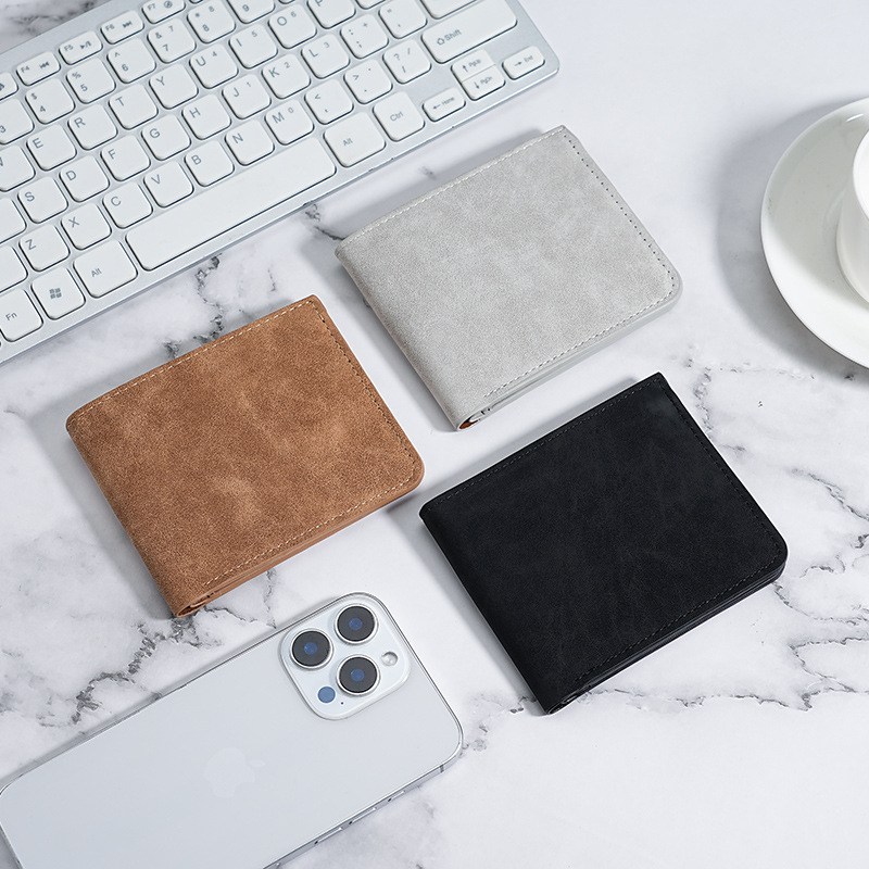 Portfelis su integruotu kortelių dėklu, PU dirbtinė oda, didelė kortelių talpa, verslo stilius