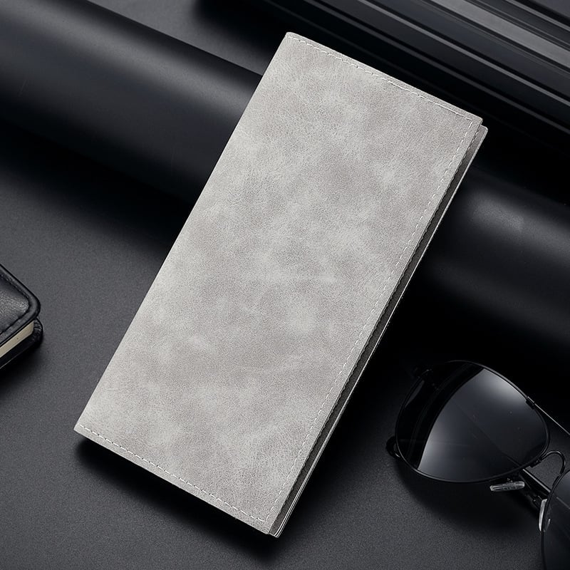 Portfelis su integruotu kortelių dėklu, PU dirbtinė oda, didelė kortelių talpa, verslo stilius