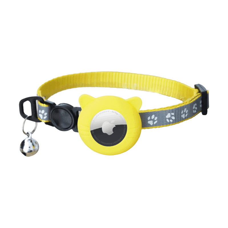 Állatok számára állítható AirTag védőtokkal — WINDHUNT; Anyagok: szilikon+nylon+műanyag; szilikon védőtok + gallér