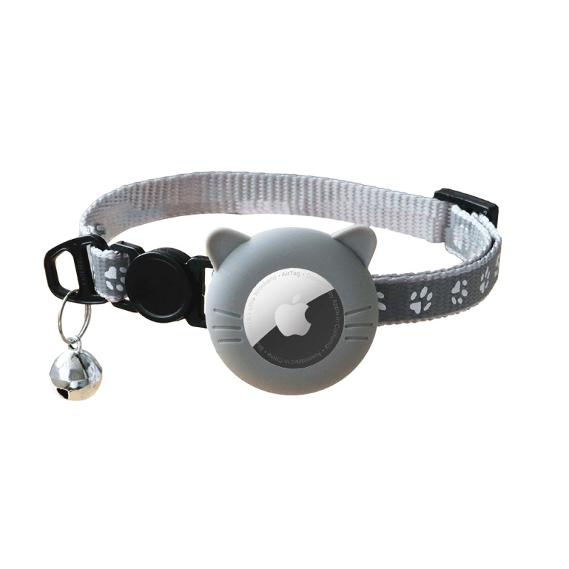 Állatok számára állítható AirTag védőtokkal — WINDHUNT; Anyagok: szilikon+nylon+műanyag; szilikon védőtok + gallér