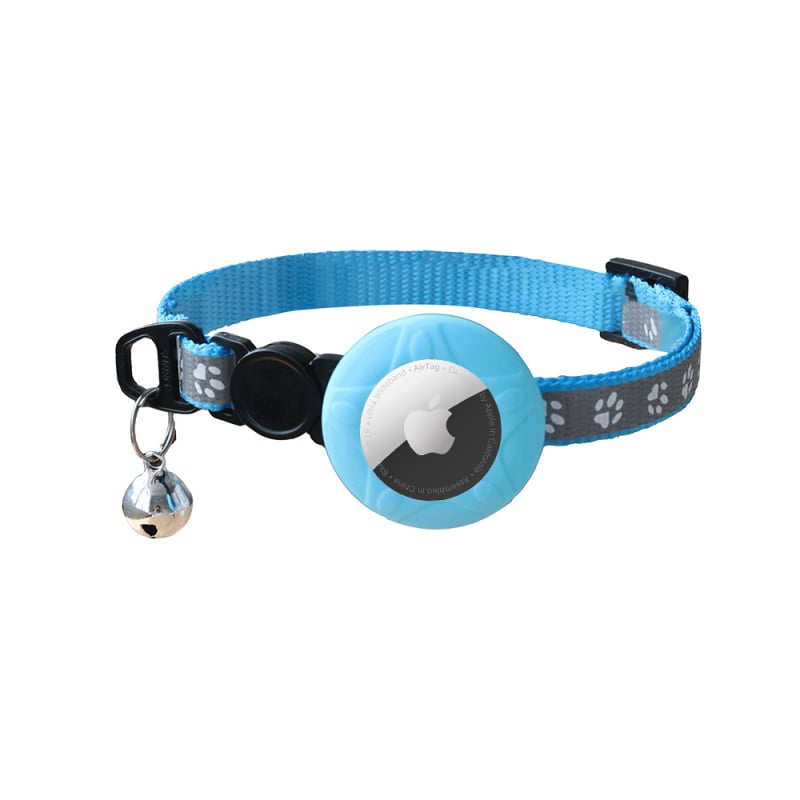Állatok számára állítható AirTag védőtokkal — WINDHUNT; Anyagok: szilikon+nylon+műanyag; szilikon védőtok + gallér