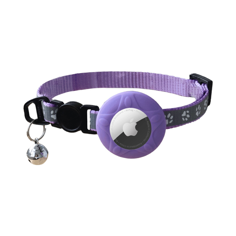 Állatok számára állítható AirTag védőtokkal — WINDHUNT; Anyagok: szilikon+nylon+műanyag; szilikon védőtok + gallér