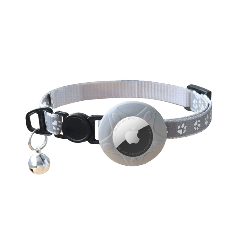 Állatok számára állítható AirTag védőtokkal — WINDHUNT; Anyagok: szilikon+nylon+műanyag; szilikon védőtok + gallér