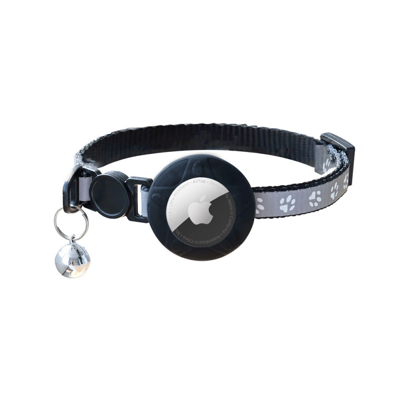 Állatok számára állítható AirTag védőtokkal — WINDHUNT; Anyagok: szilikon+nylon+műanyag; szilikon védőtok + gallér