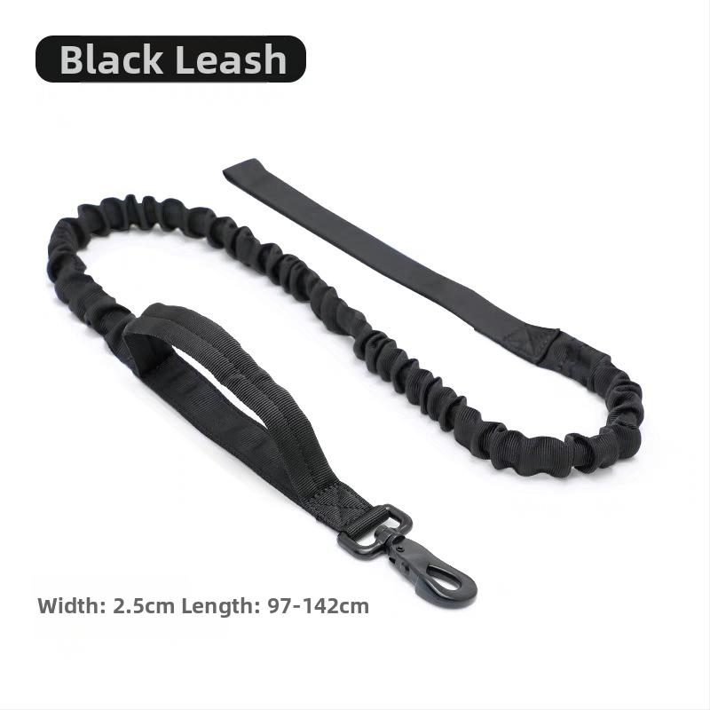 Taktikai nylon kutya nyakörv ötszintű állítható pórázzal, Golden Retriever és Német Juhász számára