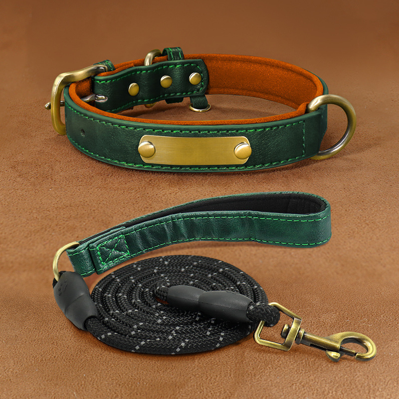 Kutyanyakörv gravírozott azonosító címkével, anti-lost dizájn, mohair anyag, qiame márka, univerzális illeszkedés