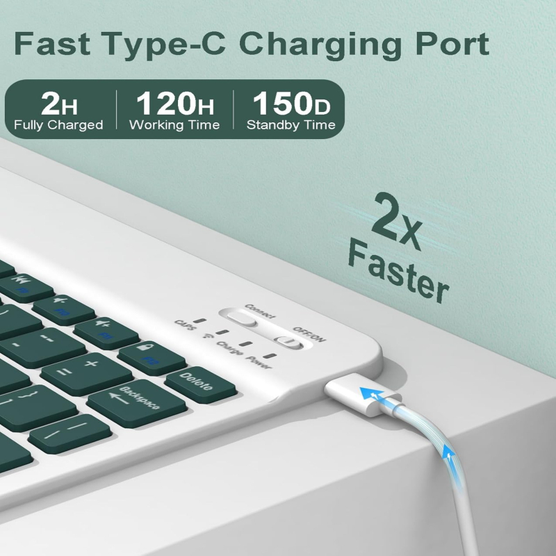 Zaštitna futrola za tablet s bežičnom, odvojivom Bluetooth tipkovnicom za Redmi Pad 2; Bluetooth sučelje; kompatibilan Redmi tablet; model futrole: Redmi Bluetooth keyboard case; ergonomska podrška