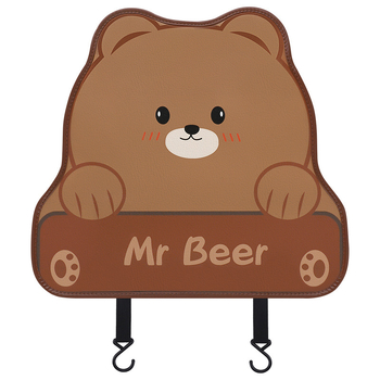 Protecție pentru spatele scaunului auto, Four Seasons Universal, material PU, brand AIBU, design desen animat, fără umplutură