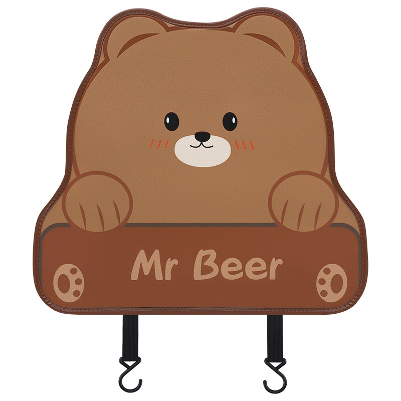 Protecție pentru spatele scaunului auto, Four Seasons Universal, material PU, brand AIBU, design desen animat, fără umplutură