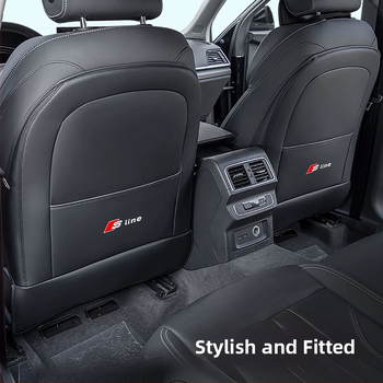 Audi Q3/A3L Pilnai apgaubiančios sėdynių apsaugos užpakalinei sėdynės nugarinei daliai Q4/Q5/A4L/A6/A7 – oda, putplasčio užpildas, vienos spalvos, paprastas stilius, logotipo pritaikymas