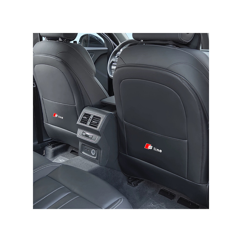 Audi Q3/A3L Pilnai apgaubiančios sėdynių apsaugos užpakalinei sėdynės nugarinei daliai Q4/Q5/A4L/A6/A7 – oda, putplasčio užpildas, vienos spalvos, paprastas stilius, logotipo pritaikymas