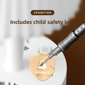 LED επιτραπέζιο λαμπτήρα προστασίας ματιών, πολυλειτουργικό, με USB φόρτιση και θύρα ασφαλιστικού κλειδώματος — 10A, 100-250V AC, 2500W, 3C πιστοποίηση