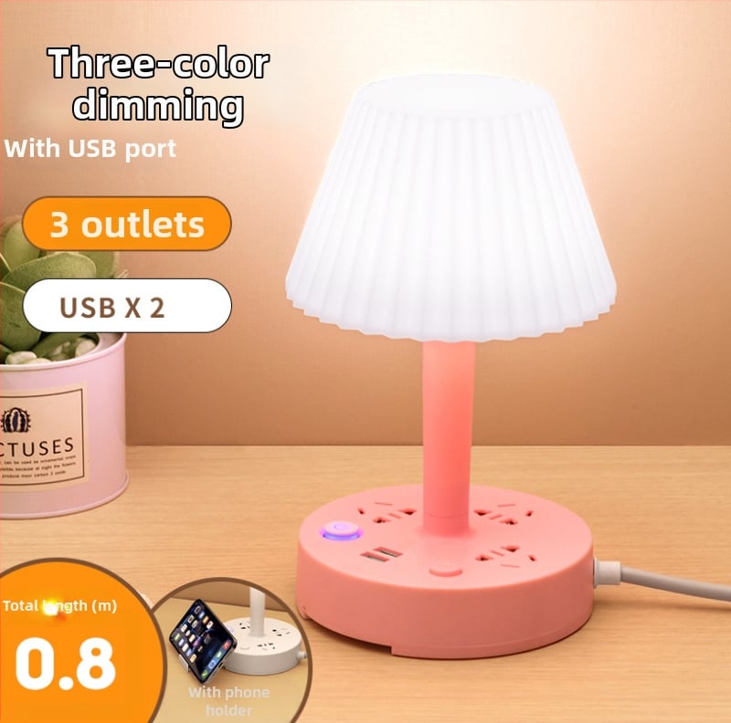 LED επιτραπέζιο λαμπτήρα προστασίας ματιών, πολυλειτουργικό, με USB φόρτιση και θύρα ασφαλιστικού κλειδώματος — 10A, 100-250V AC, 2500W, 3C πιστοποίηση