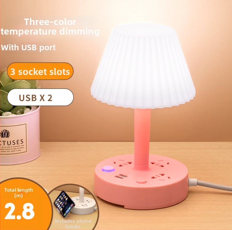 LED επιτραπέζιο λαμπτήρα προστασίας ματιών, πολυλειτουργικό, με USB φόρτιση και θύρα ασφαλιστικού κλειδώματος — 10A, 100-250V AC, 2500W, 3C πιστοποίηση