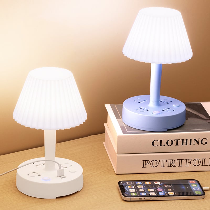 LED επιτραπέζιο λαμπτήρα προστασίας ματιών, πολυλειτουργικό, με USB φόρτιση και θύρα ασφαλιστικού κλειδώματος — 10A, 100-250V AC, 2500W, 3C πιστοποίηση