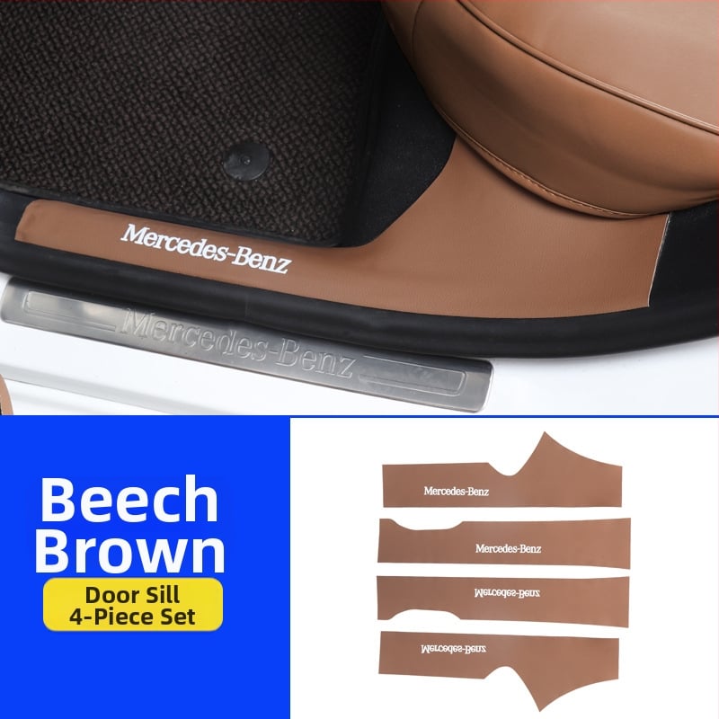 Mercedes‑Benz E‑Класа E300L – кожени анти-ударни панели за гръб на вратите, интериор, Huangku, лого отпечатано, персонализация налична, стил Four Seasons General (W214)