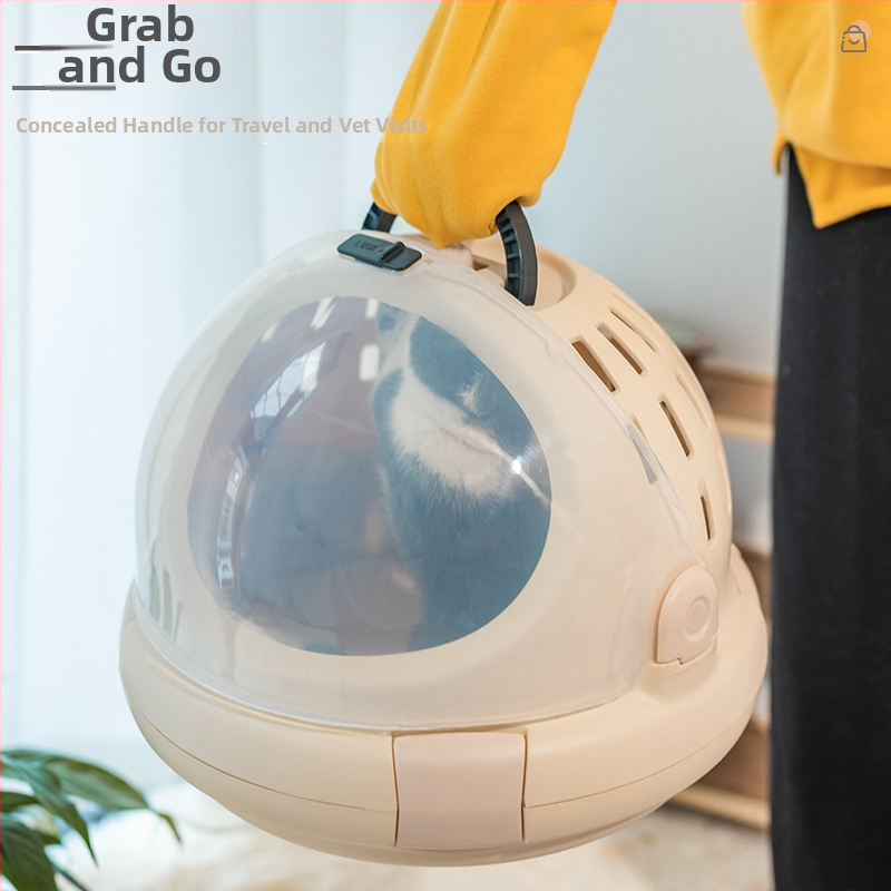 Lorda Τσάντα Μεταφοράς Κατοικίδιων σε Στυλ Διαστημικής Κάψουλας – Πλαστικό, Χωρητικότητα Έως 16 kg, Για Γάτες και Μικρά Σκυλιά, Προέλευση Zhejiang