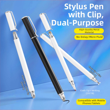 Tawecol metallist kapacitatiivne stilus juhtiva riide diskiga – Android ja iOS ühilduv universaalne puutetundlik pliiats mobiiltelefonidele ja tahvelarvutitele